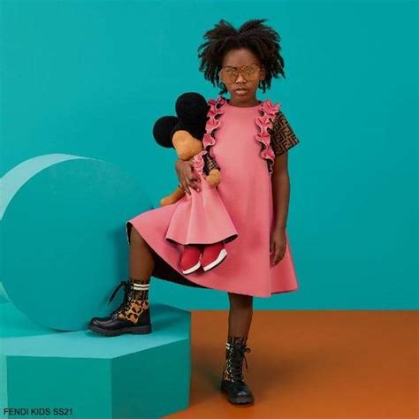 fendi ruffle dresses|fendi kids dresses.